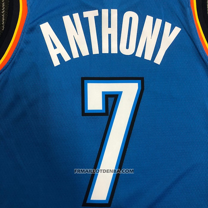 Maillot Oklahoma City Thunder Carmelo Anthony NO 7 Icon Bleu